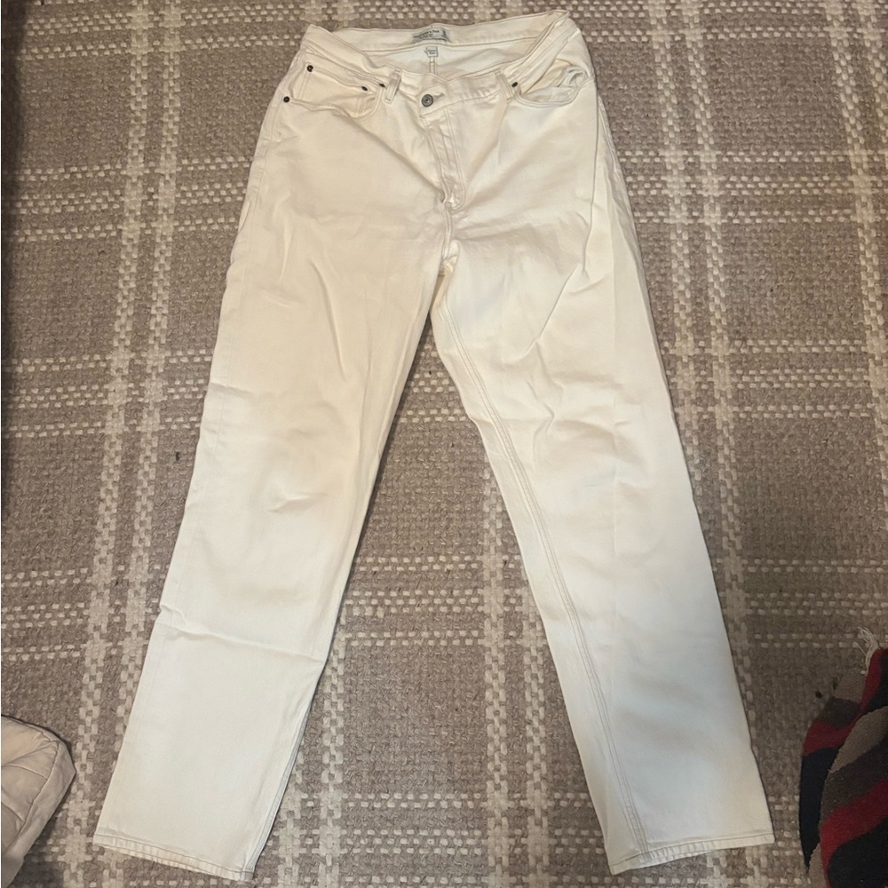 Abercrombie Curve Love Off White Jeans